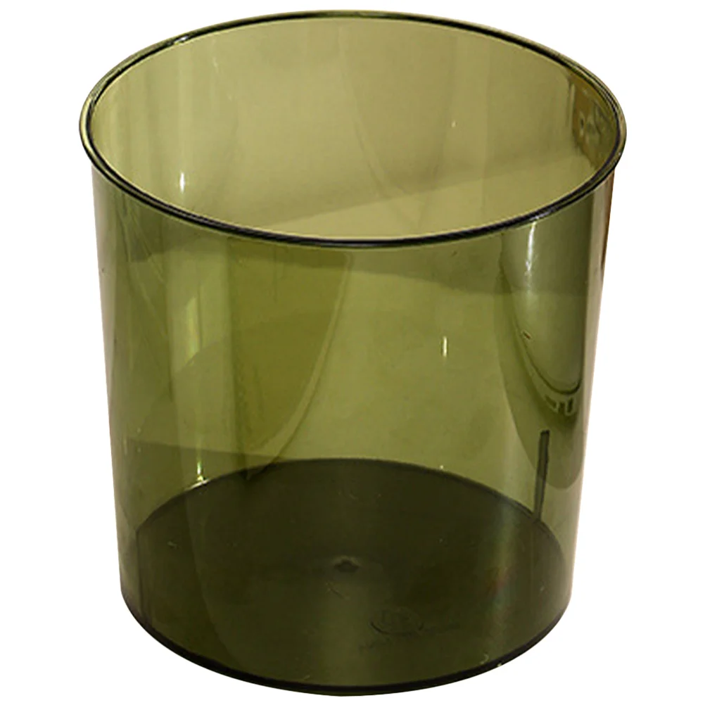 

Can Trash Garbage Bin Paper Waste Bucket Clear Container Basket Rubbish Storage Kitchen Holder Bathroom Recycling Wastebasket