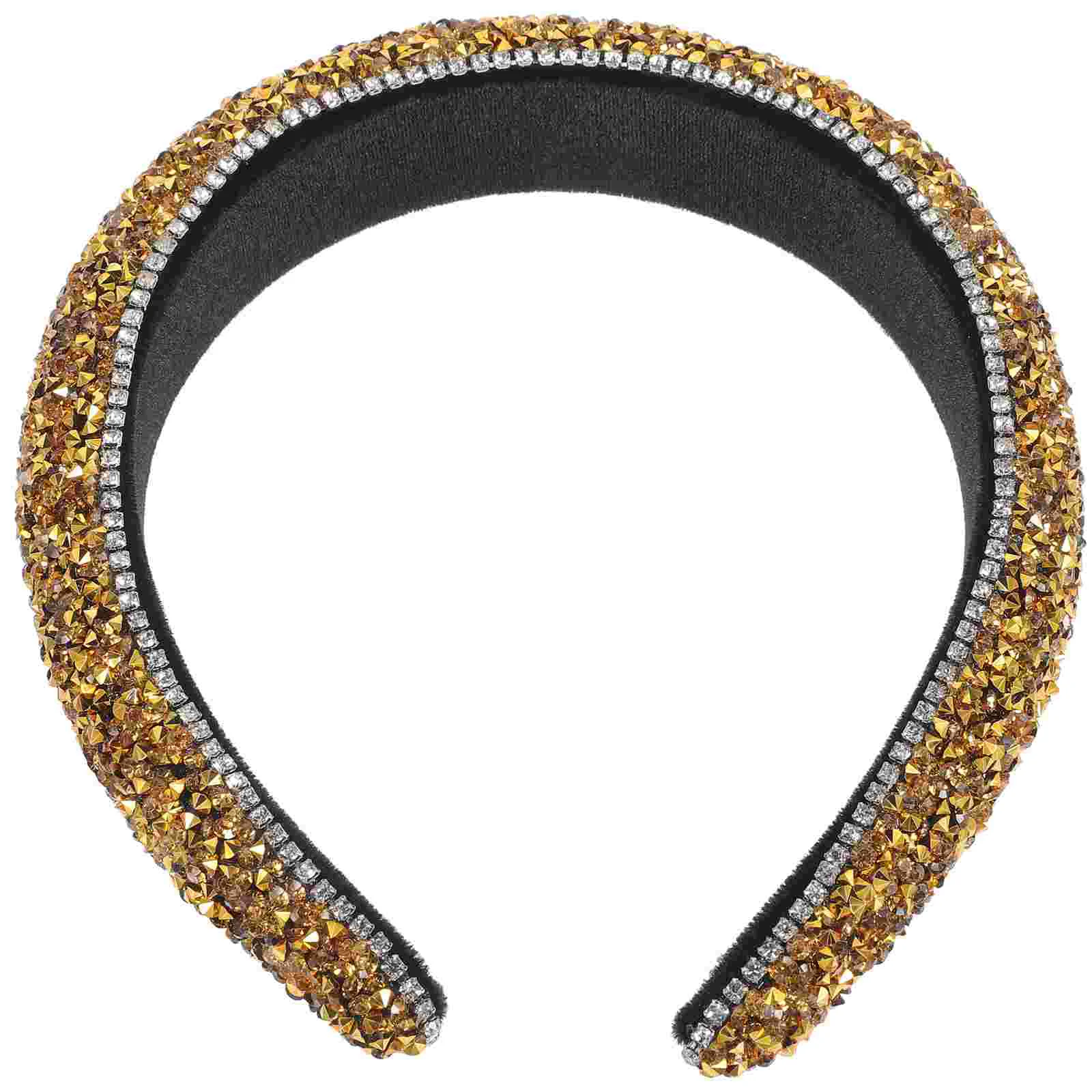 

Модная широкая повязка на голову Bling блестящая головная повязка, женский аксессуар для укладки волос