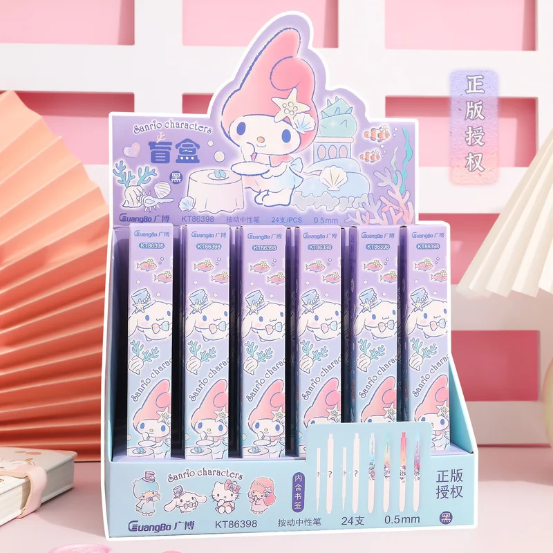

12/24 шт. мультяшная гелевая ручка Sanrio Hello Kitty творческие студенческие канцелярские принадлежности оптовая продажа 0,5 мм черный Детский обучающий подарок