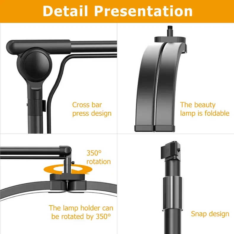 Светодиодный светильник для ресниц в форме полумесяца красоты ногтей и торшер