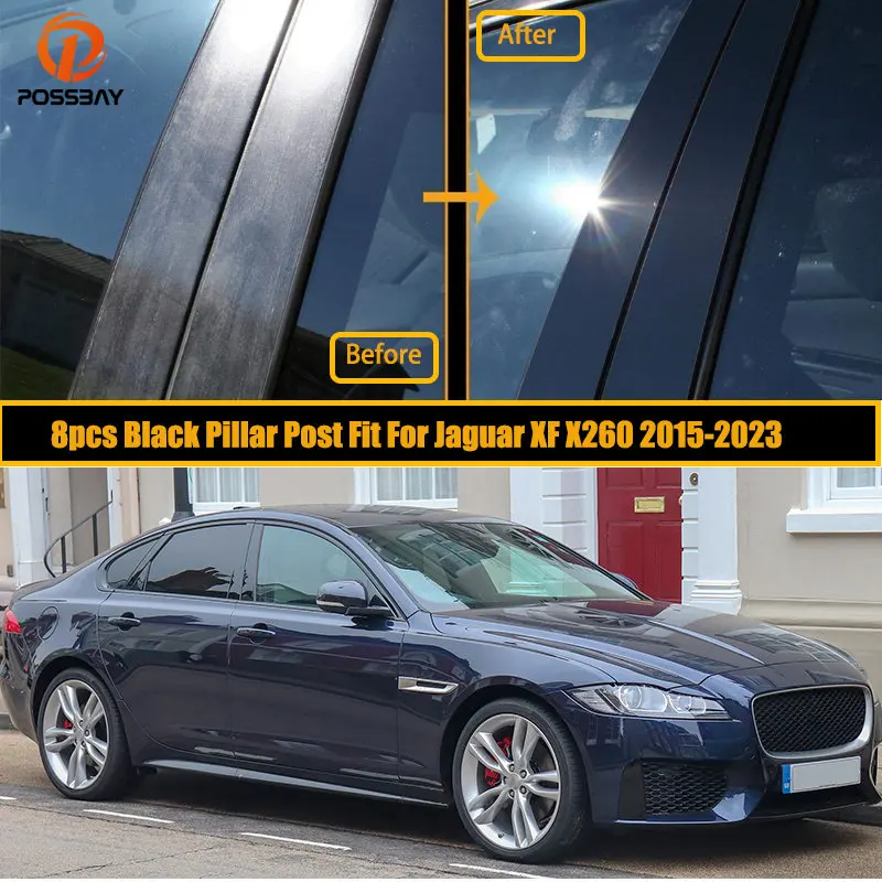 

8 шт., декоративные наклейки для окон Jaguar XF X260 2015 2016 2017 2018 2019-2023