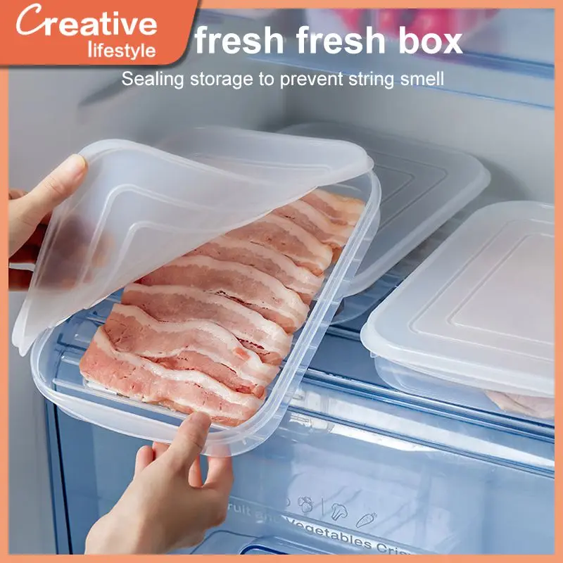 

Transparent Fresh-keeping Storage Box 1pcs Preservation Box Portable Food Fruit Storage Box Freezer Organizers Refrigerator