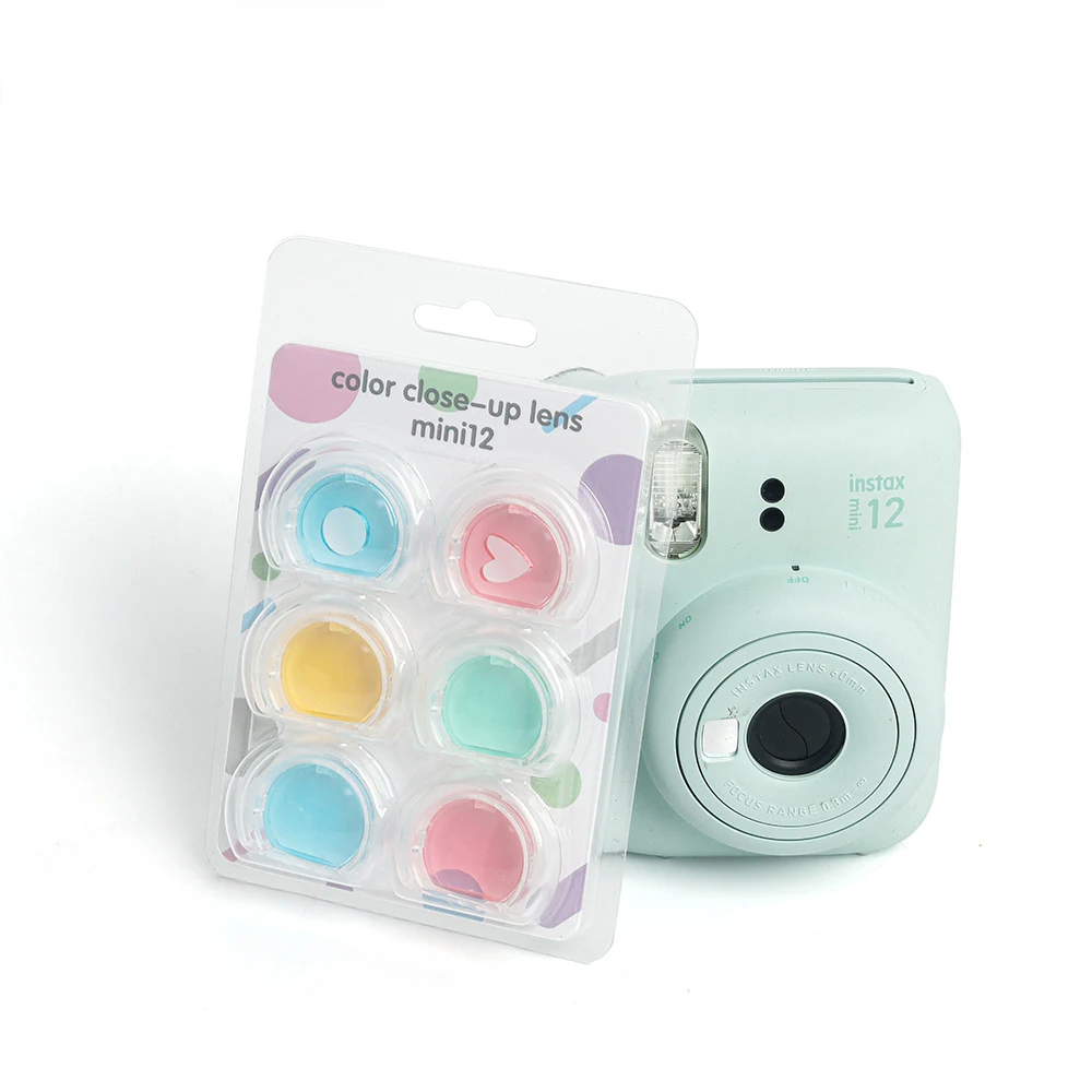Новый Набор цветных зеркальных линз с цветным фильтром 4/6 шт. для Fujifilm Instax Mini 12