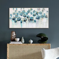 chenistory 60x120cm pictures by number blue flowers kits painting by numbers drawing on canvas large size paints art gift home d