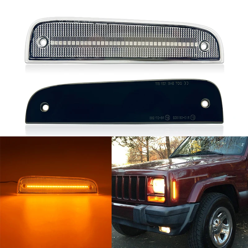 

Желтая желтая задняя фонарь, боковой маркер для Jeep Cherokee 1997-2001, заменить сигнал поворота