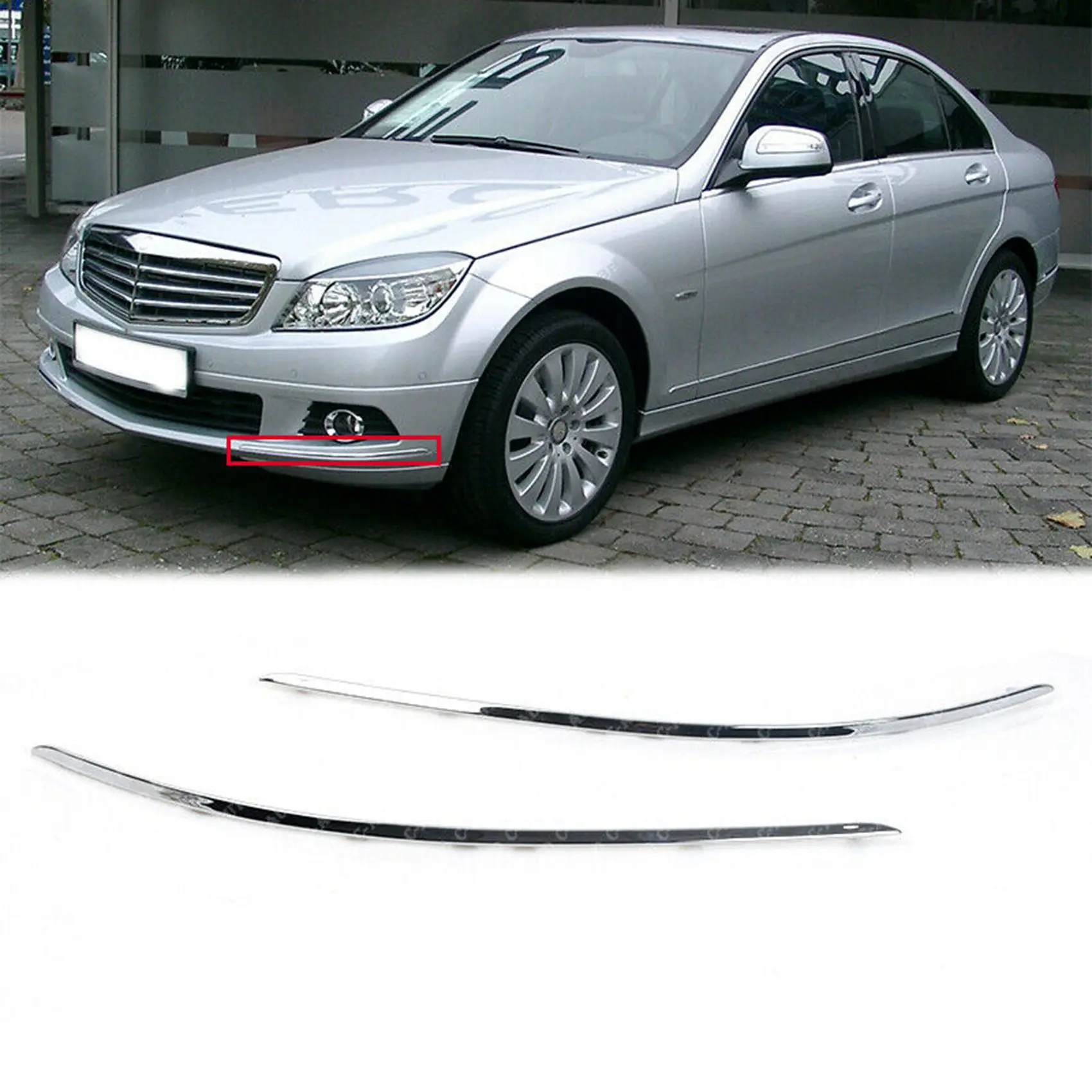 

Front Bumper Trim Molding 2048850821 2048850721 for Mercedes-Benz W204 C300 C350 2008 2009 2010 2011