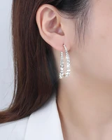 2022 new classic elegant cross dangle earrings for women crystal exquisite drop earring wedding jewelry party accessories