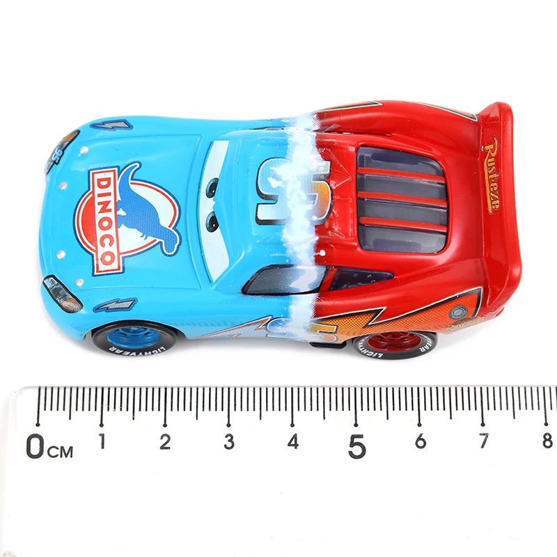 Disney Pixar Cars 3 RUST·EZE DINOCO #95 Two-Color Racing Anime Figure Lightning McQueen 1:55 Die Cast Alloy Vehicle Toys Gifts images - 6