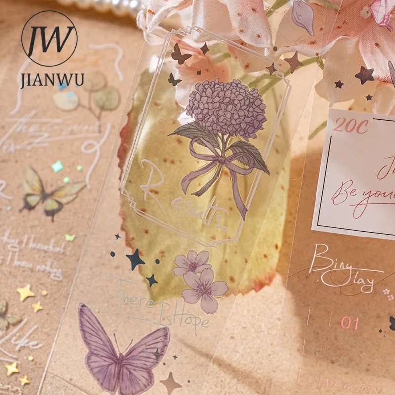 

JIANWU 6 листов ПЭТ прозрачные Цветы Растения журнал стикер эстетика горячее Серебро DIY Скрапбукинг телефон стикер s Канцтовары