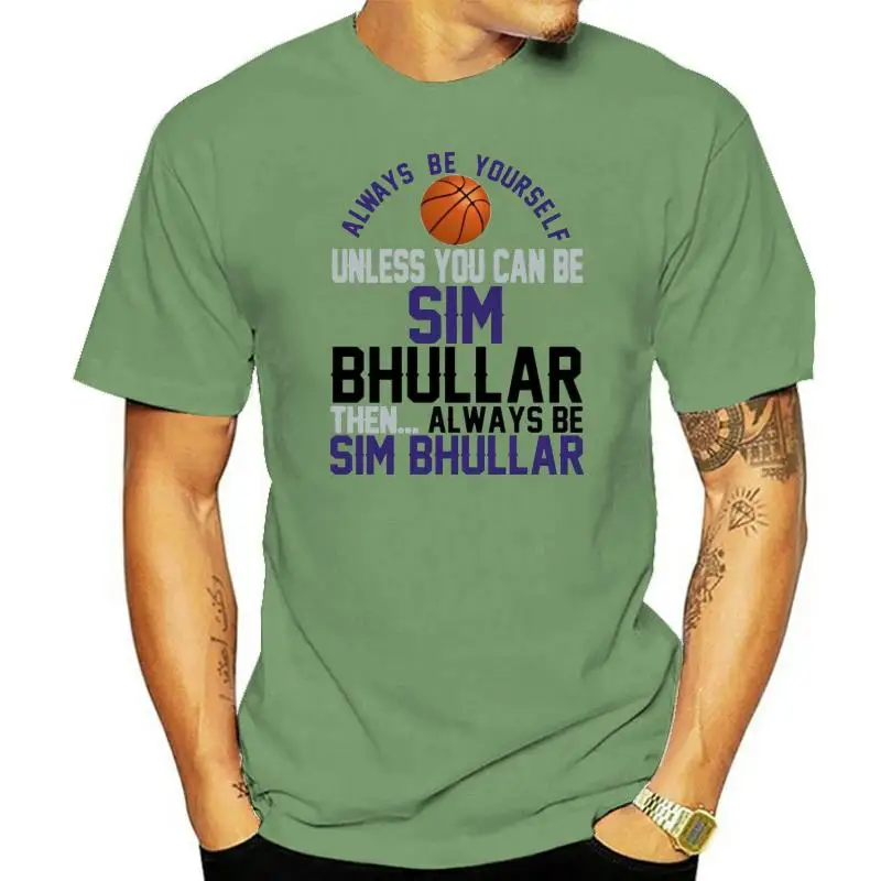 

Баскетбольная футболка с надписью «Always Be Yourself» или «Be Sim», Bhullar, Сакраменто
