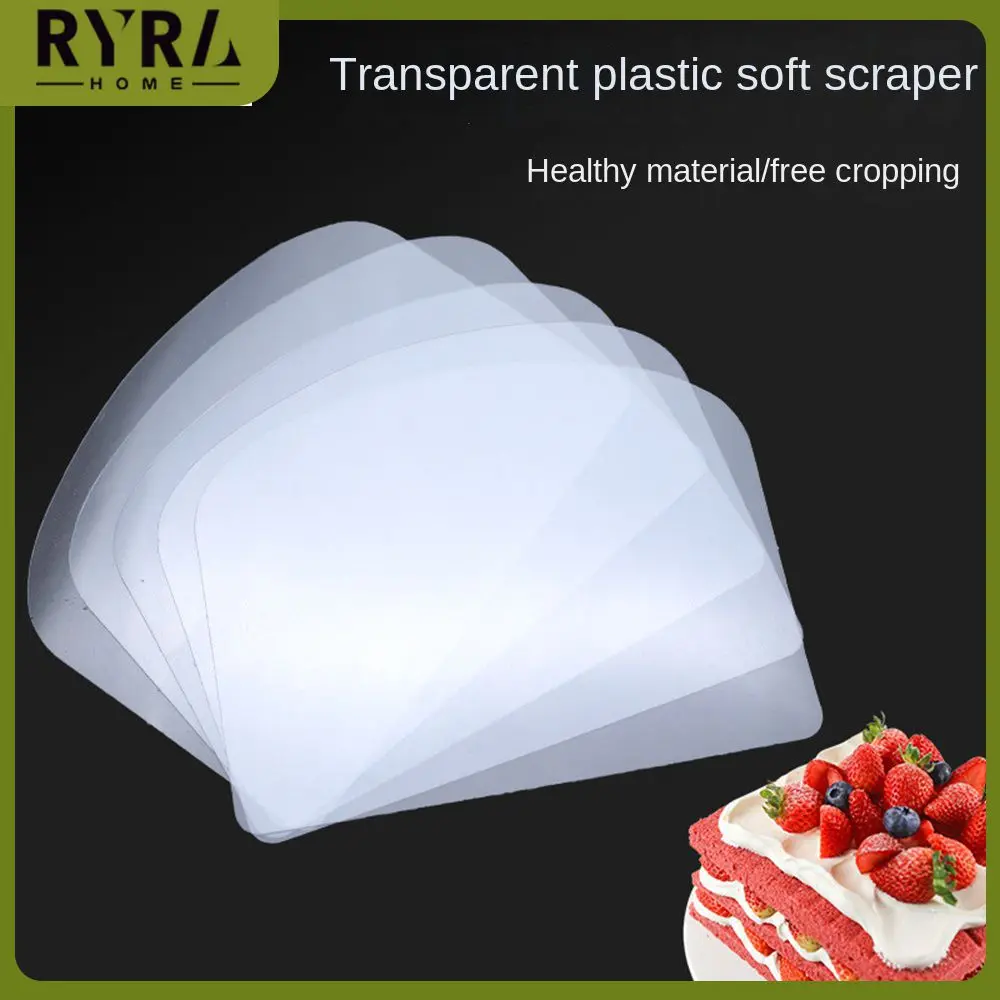 

Transparent Dough Scraper Anti Slip Scraper On Cake Food-grade Durable Pastry Slicer Kitchen Tools Plastic Cake Blade Tasteless