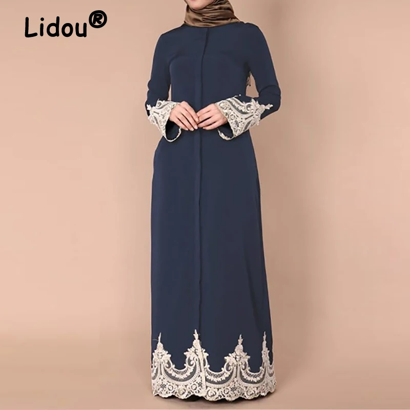 

2022 элегантное кимоно с вышивкой для мусульманской женщины, африканские платья для женщин, платье в стиле Ближнего Востока Абая для женщин Д...