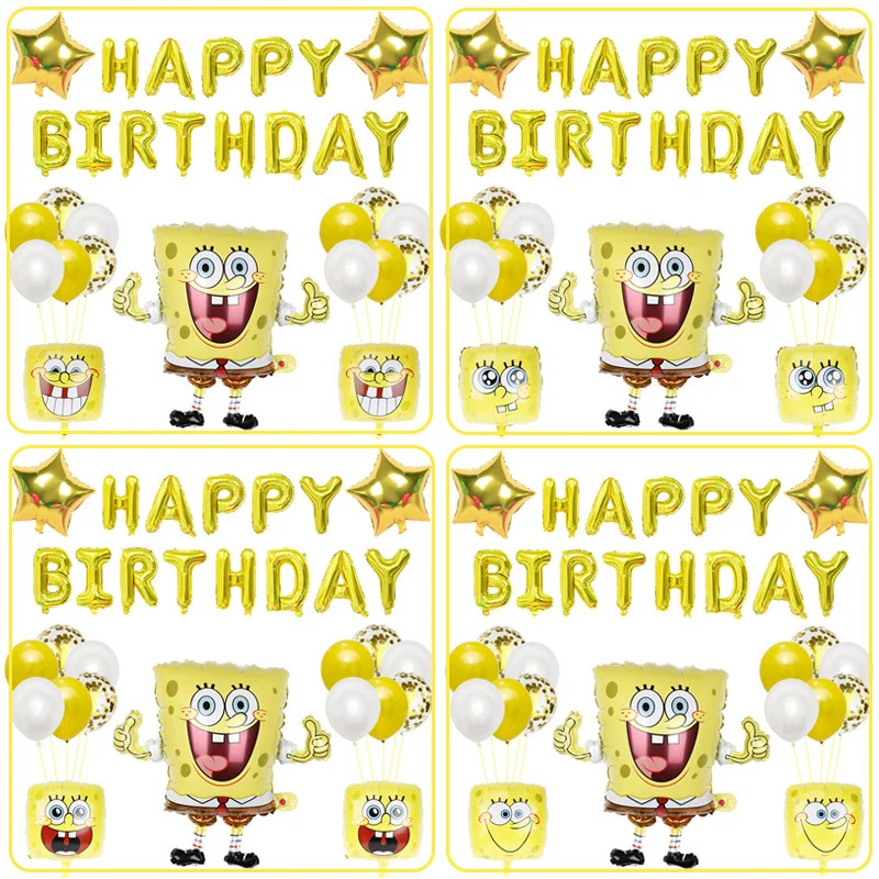 

Sponge Darling Balloon Set Children's Birthday Party Cartoon-themed Toy Balloon Boys and Girls Give Their Friends The Best Gift