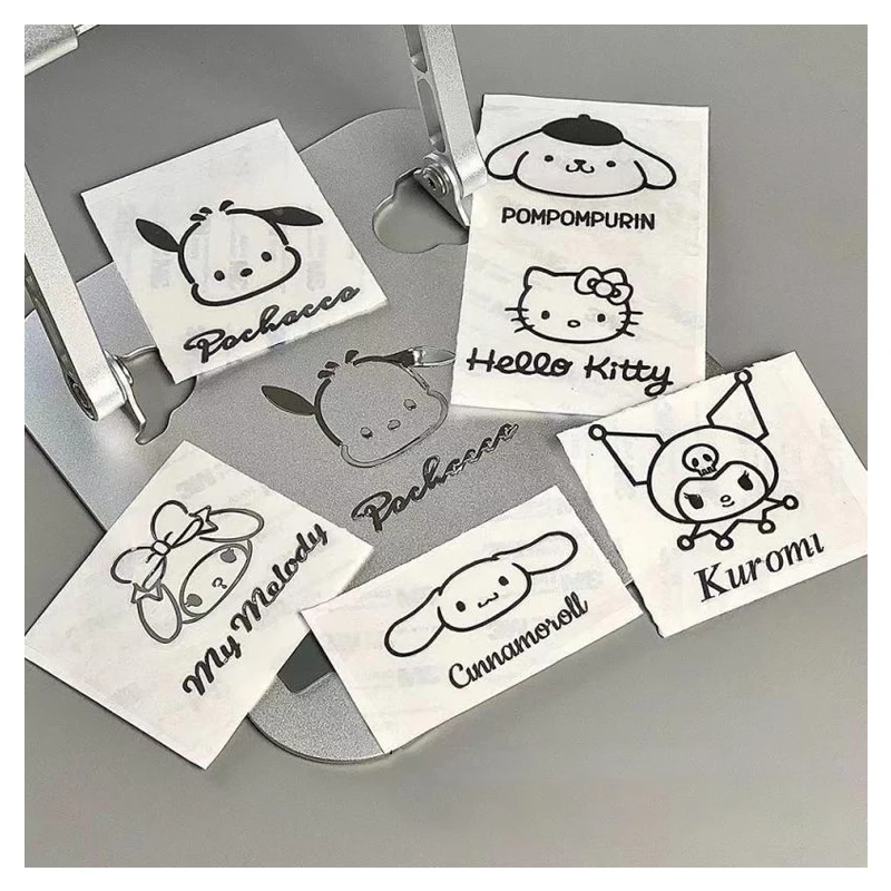 

Sanrios Kawaii Kuromi PC Dog Cinnamoroll милый мультфильм My Melody Hello Kittys металлические наклейки декоративные водонепроницаемые наклейки