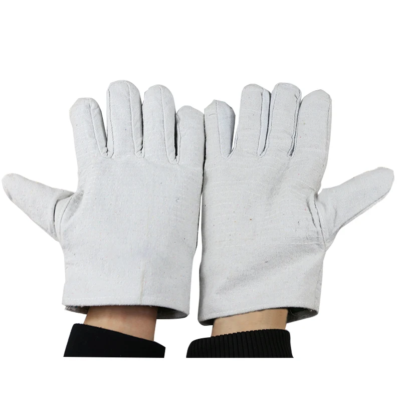 

Canvas Labor Gloves Thicken Wear-resistant Anti-Burn Gloves Heatproof Glove Site Driver Auto Repair Work Gloves