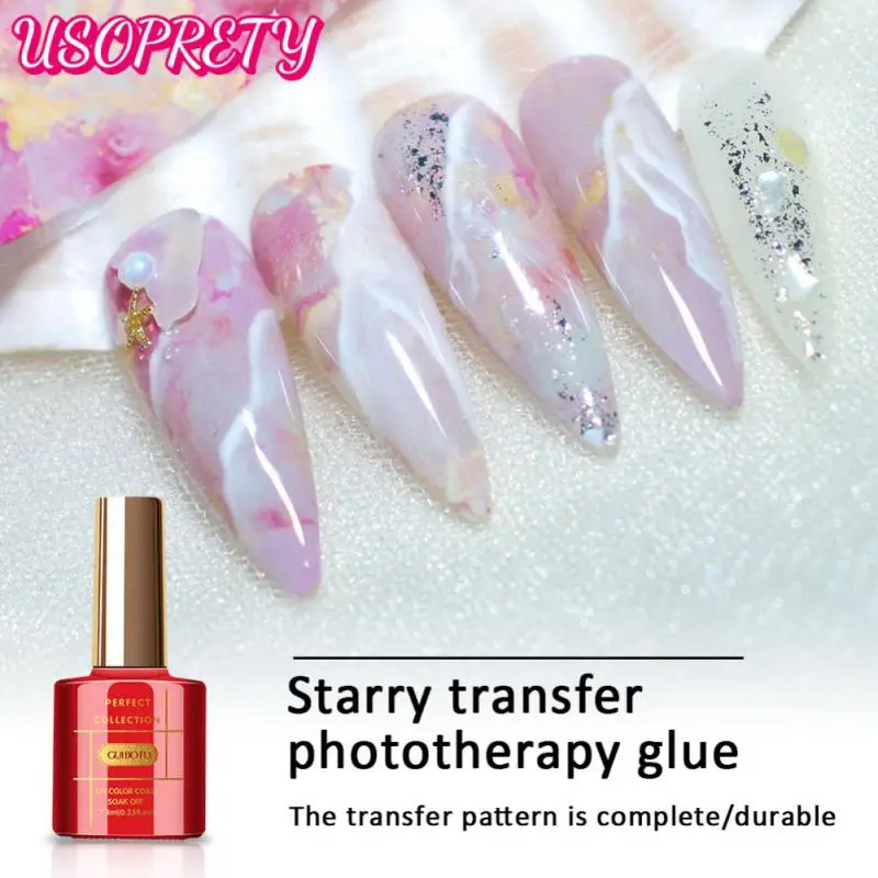 

Nail Foil Transfer Gel Adhesive Sticker Starry Sky Sticker Transfer Glue Gel Nail Polish Easy Apply Nail Art Glue Design Tools