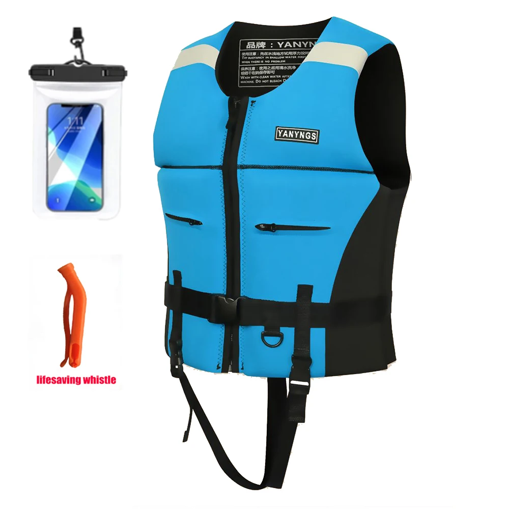 

New Neoprene Adult Lifejacket Portable Men's Women's Water Sports Buoyancy Pocket Vest Swimming Surfing Kayak Fishing Lifejacket