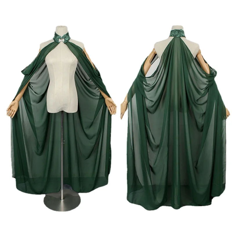 

Женский костюм на Хэллоуин, шаль, накидка, средневековая накидка с шеей, шаль, косплей, принцесса, ведьма, невеста, искусственное шифоновое пальто, Халат