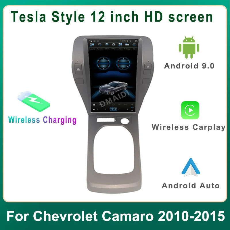 

12 inch Android 9 Tesla Style Screen For Chevrolet Camaro 2010 - 2015 Car Auto Radio Multimedia Video Player