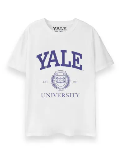 Yale белая футболка с коротким рукавом (унисекс)