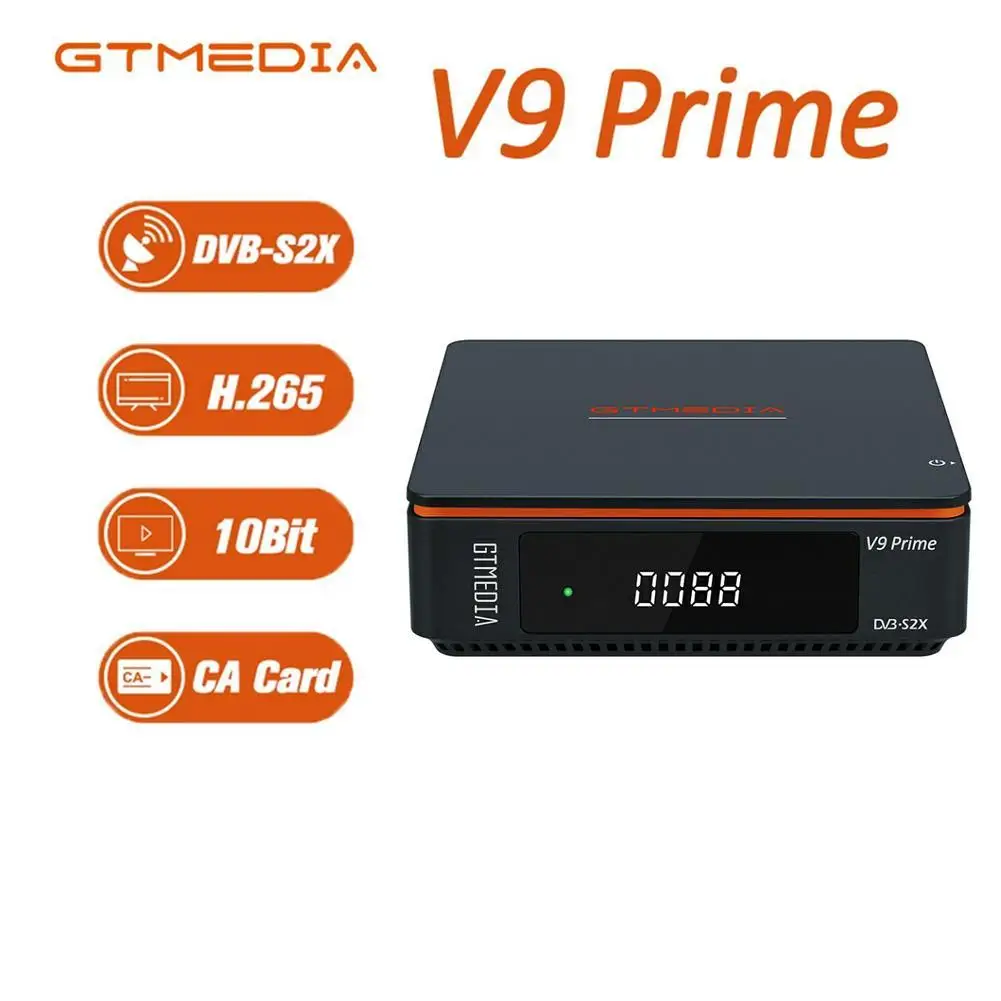 

GTMEDIA V9 Prime Satellite Receiver DVB-S/S2/S2X, VCM/ACM/Multi-stream/T2-MI IKS Supported Brazil Box Built-in 2.4G WIFI TV BOX