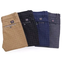 2019 new england plaid pants and dress pants men sanding male trousers mens spring autumn long pants black blue khahi grey