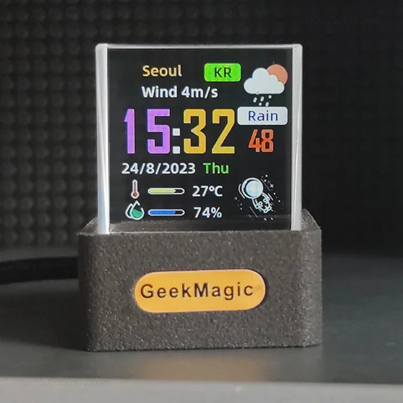 Geekmagic Giftv Hellocubic-lite Цифровые Настольные Часы Голографическая Умная Метеостанция С