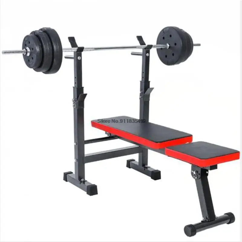 Foldable multifunctional dumbbell bench Home gym fitness equipment Barbell bed Sports goods Weightlifting bed