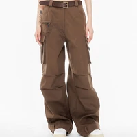 functional wind loose low waist high design sense overalls drape wide leg pants high street womens ins fashion hot pants