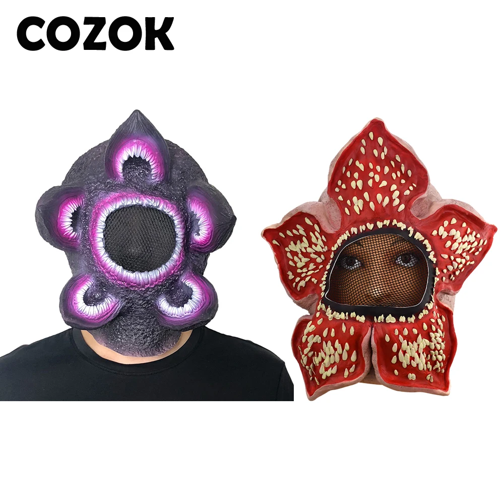 

COZOK Stranger Things Monster Mask Halloween Party Horror Piranha Headgear Escape Room Cosplay Costume Props