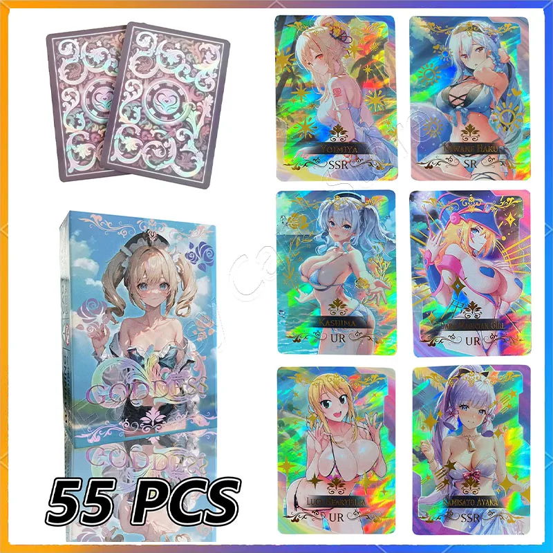 55pcs Not repeating Sexy Bikini Loli Swimsuit Card Charming Sexy Card Goddess Story ACG Sexy Anime Pornography collect Card