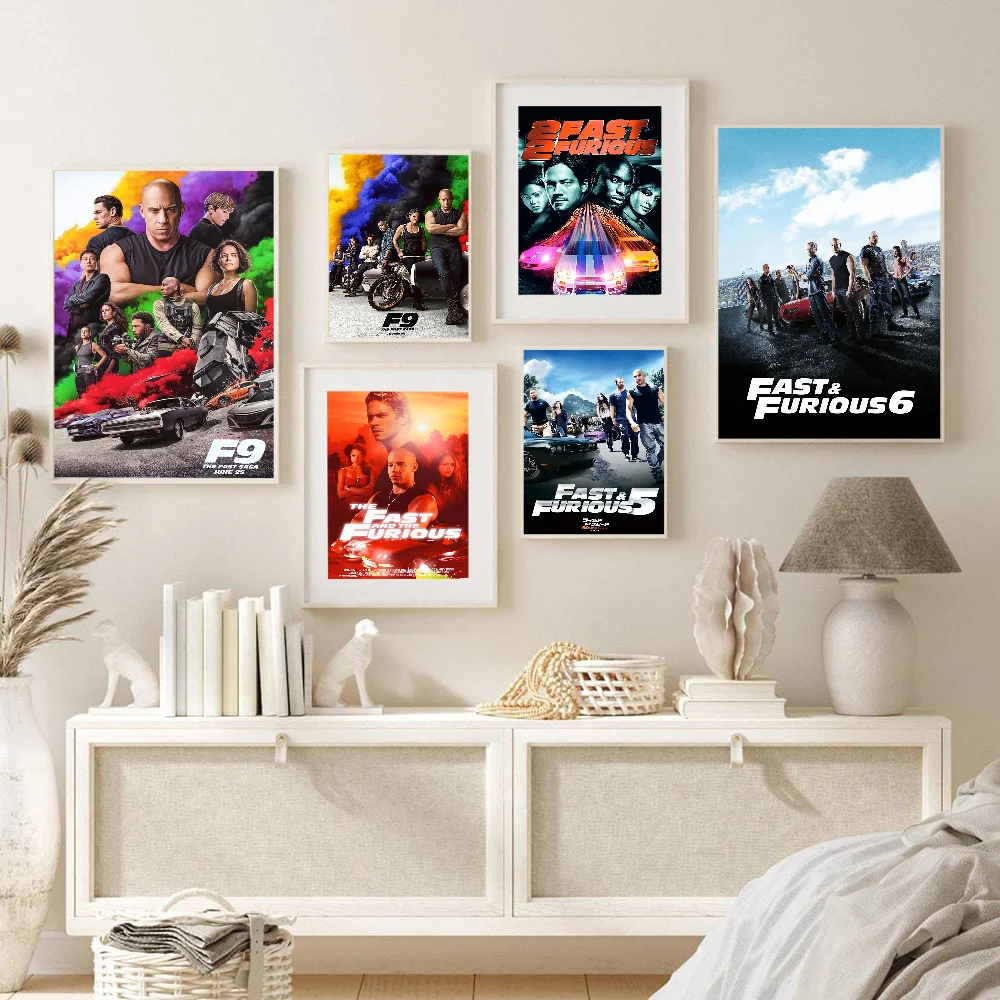 Классический Стикер-плакат Серии Fast &amp Furious Paul Walker Высококачественный HD-принт