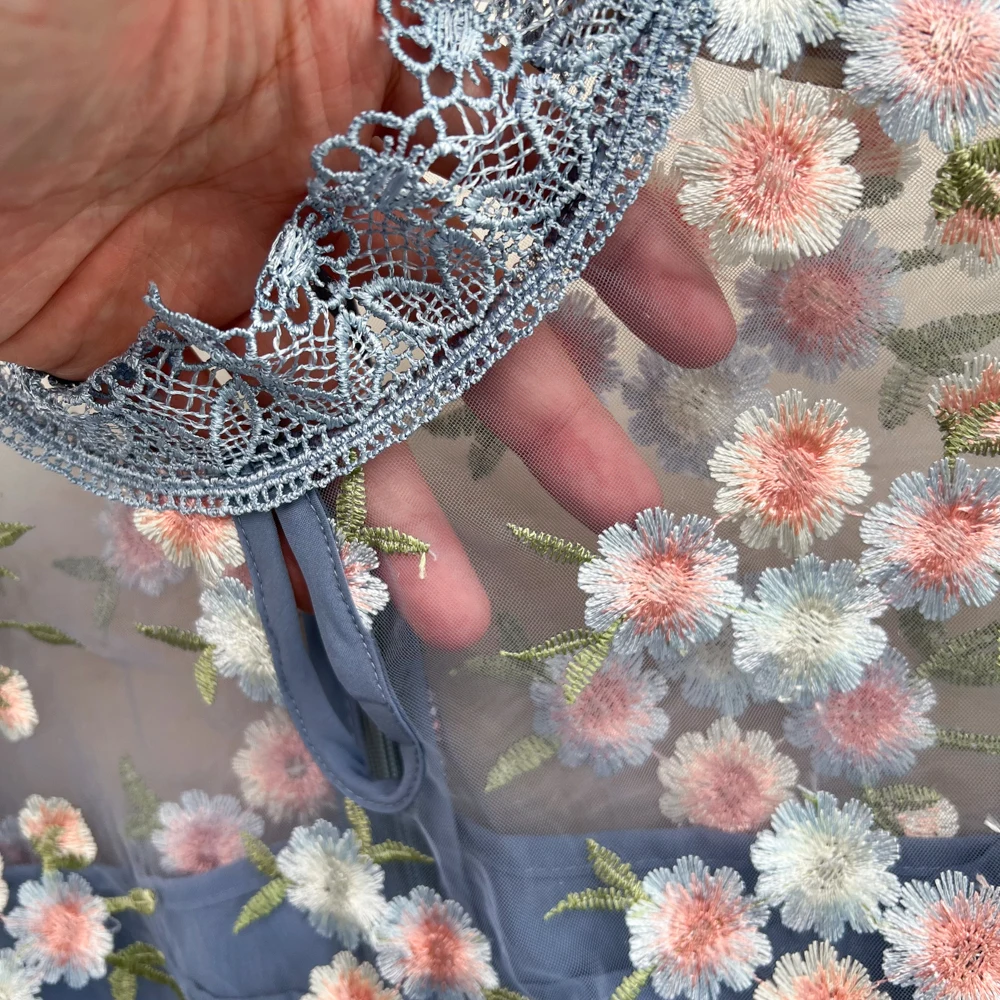 Женское модельное винтажное платье с цветочным принтом элегантное Сетчатое