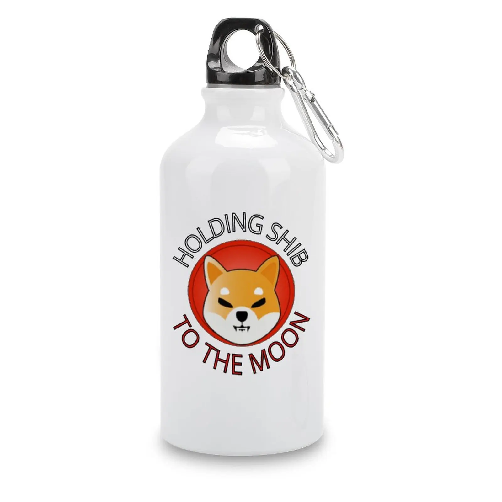 

Shib Coin Holding Shiba Inu Crypto To The Moon DIY Sport Bottle Aluminum Cute Kettle Beer Mugs Thermos Flask Funny Geek Kettle