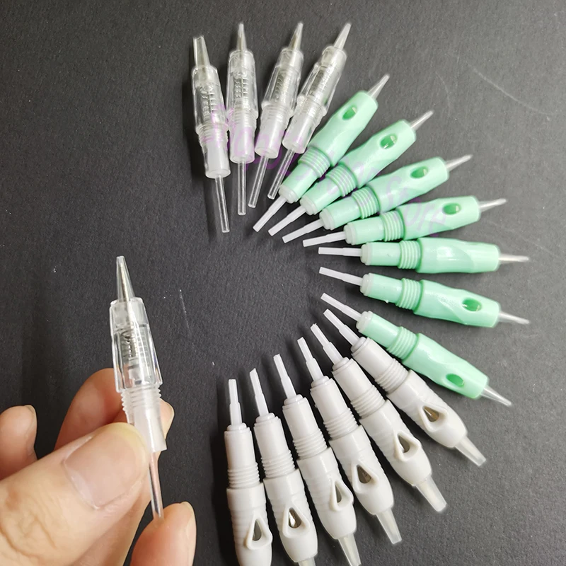 

200pcs PMU Cartridge Needle Micropigmentation Permanent Makeup Eyebrow Eyeliner Lip Microblading Tattoo for Charme Princesse Pen