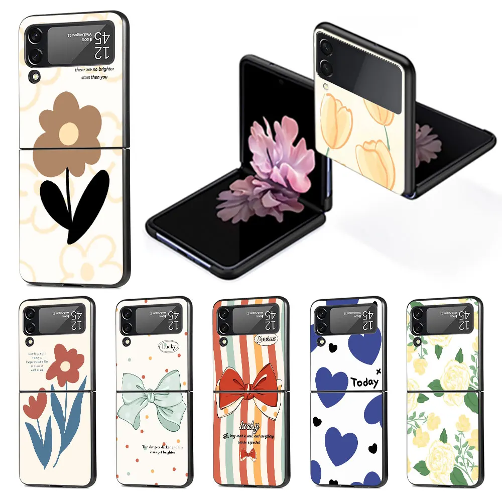 

Чехол с милым цветочным бантом и тюльпаном для Samsung Galaxy Z Flip4