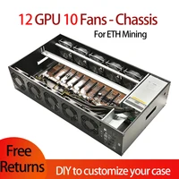 Full set 12 GPU Rig 8 gpu mining case ETH Mining Rig Frame 6 GPU 8 GPU Frame Mining Case mining BTC machine motherboard B85 B75