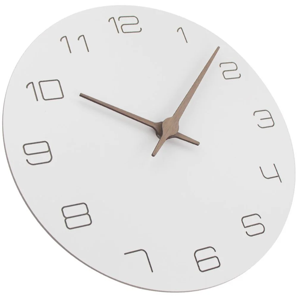 

Clock Wall Wooden Vintage Decorative Wood Modern Hanging Round Home Bedroom