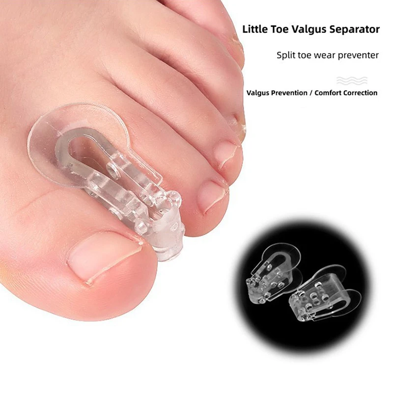 

1Pair Toe Straightener Thumb Valgus Protector Soft Silicone Foot Fingers Toe Separator Bunion Adjuster Feet Pad Relief Foot Pain