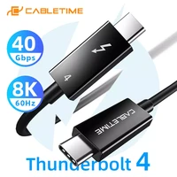 cabletime usb c cable thunderbolt 4 certified 8k 60hz pd100w 40gbps multi display compatible with usb 4 for macbook laptop c422