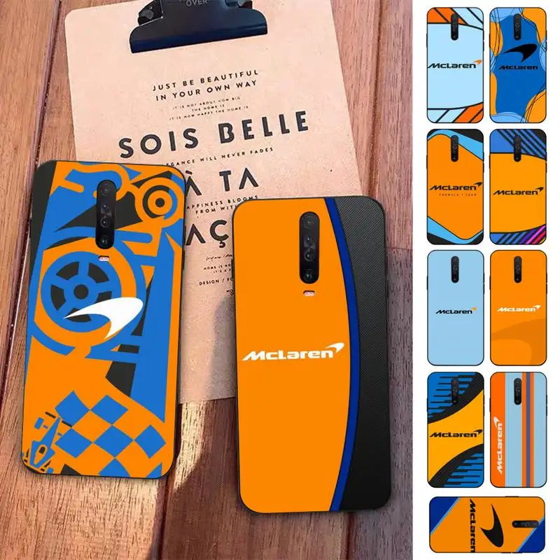 

Carbon Fiber Mclaren Phone Case for Redmi 5 6 7 8 9 A 5plus K20 4X S2 GO 6 K30 pro