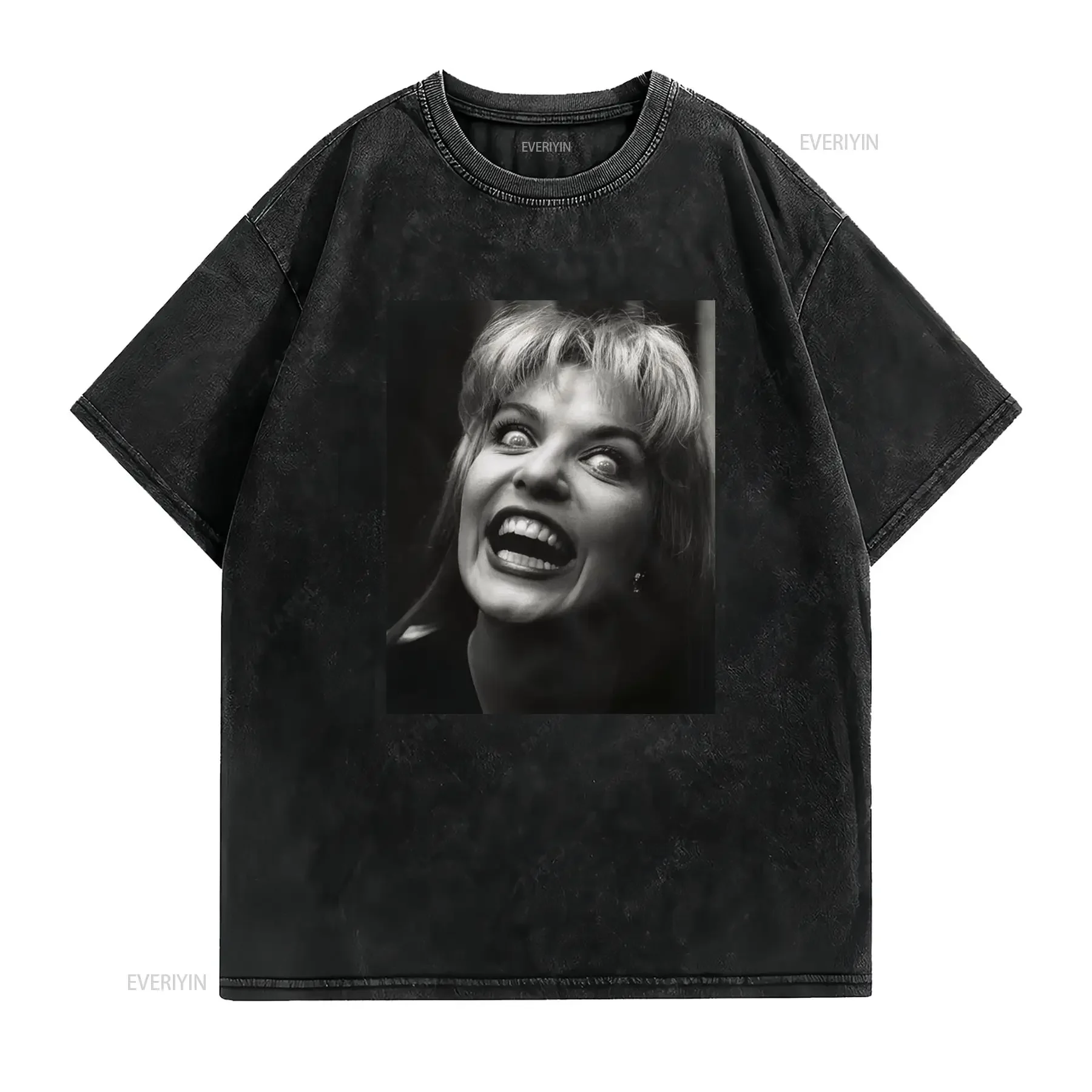 Фото Футболка Laura Palmer с двумя вертиками, футболка для ТВ-шоу, ретро, винтажная одежда, Fire Walk With Me, Дэвид Линч, винтажная, стираная, удобная №2