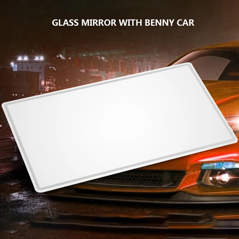 

1pc Universal Car Interior Mirror Makeup Mirror Auto SunShading Visor HD Mirrors Stainless Steel Durable Silver Car Accessories