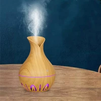 usb electric air humidifier 130ml mini wood grain aroma diffuser essential oil aromatherapy cool mist maker with led for home