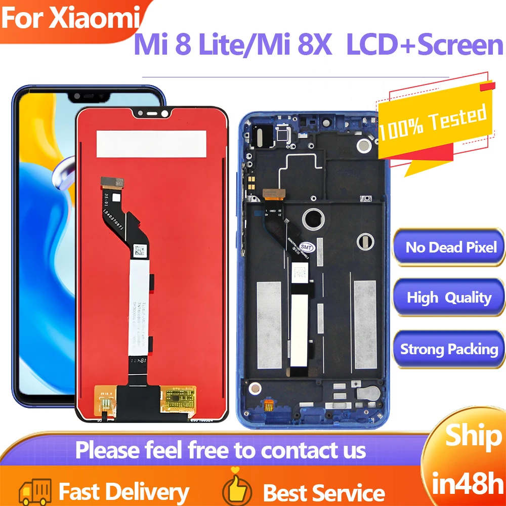 6,26 'Оригинальный дисплей для Xiaomi Mi 8 Lite ЖК-дисплей сенсорный экран дигитайзер в сборе с рамкой для Xiaomi Mi8X LCD