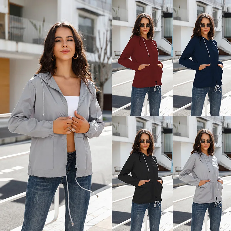 

Женский легкий дождевик для походов на открытом воздухе, Женская куртка
