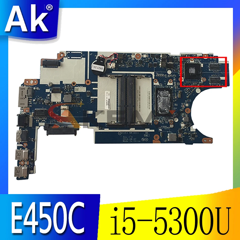 

Thinkpad E450 E450C i5-5300U Notebook PC independent video card motherboard. NM-A211.FRU 01AV662 00UP299 01AV661