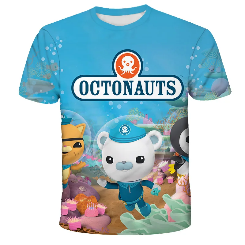 

2022 Summer Octonauts Boy/Girl 3D Print T-shirt Fashion Short Sleeve O-neck Boys Funny T Shirt Shirts Gift For Girl Kids Clothes