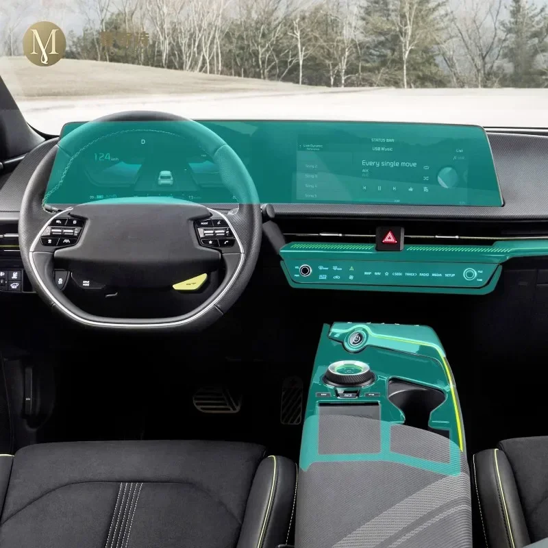 Для Kia EV6 ev GT 2021-2023 защитная пленка для салона автомобиля прозрачная самоклеящаяся
