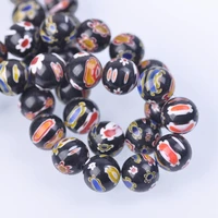 round shape 8mm 12mm mixed flowers millefiori glass loose spacer beads lots for diy crafts jewelry making findings